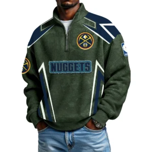 Denver Nuggets Men's Waffle Knit Quarter-Zip Long Sleeve Shirt 2026 Limited