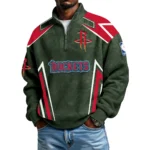 Houston Rockets Men's Waffle Knit Quarter-Zip Long Sleeve Shirt 2026 Limited