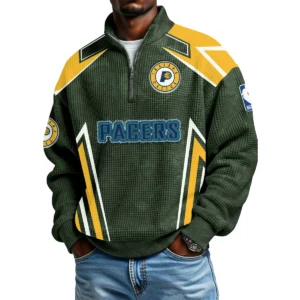 Indiana Pacers Men's Waffle Knit Quarter-Zip Long Sleeve Shirt 2026 Limited