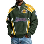 Los Angeles Lakers Men's Waffle Knit Quarter-Zip Long Sleeve Shirt 2026 Limited