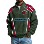 Miami Heat Men's Waffle Knit Quarter-Zip Long Sleeve Shirt 2026 Limited