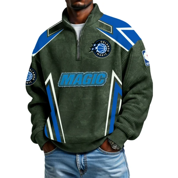 Orlando Magic Men's Waffle Knit Quarter-Zip Long Sleeve Shirt 2026 Limited