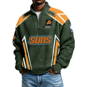 Phoenix Suns Men's Waffle Knit Quarter-Zip Long Sleeve Shirt 2026 Limited