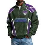 Sacramento Kings Men's Waffle Knit Quarter-Zip Long Sleeve Shirt 2026 Limited