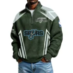 San Antonio Spurs Men's Waffle Knit Quarter-Zip Long Sleeve Shirt 2026 Limited