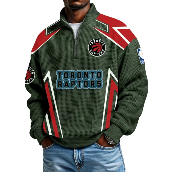Toronto Raptors Men's Waffle Knit Quarter-Zip Long Sleeve Shirt 2026 Limited
