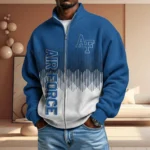 Air Force Falcons Men’s Full Zip Waffle Knit Long Sleeve Sweatshirt