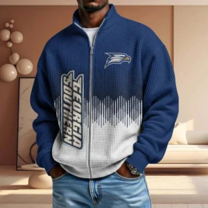 Georgia Southern Eagles Men’s Full Zip Waffle Knit Long Sleeve Sweatshirt