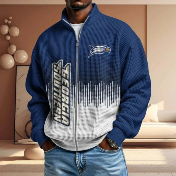 Georgia Southern Eagles Men’s Full Zip Waffle Knit Long Sleeve Sweatshirt