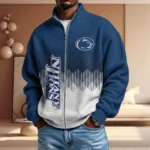 Penn State Nittany Lions Men’s Full Zip Waffle Knit Long Sleeve Sweatshirt