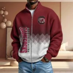 South Carolina Gamecocks Men’s Full Zip Waffle Knit Long Sleeve Sweatshirt