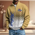 Tulsa Golden Hurricane Men’s Full Zip Waffle Knit Long Sleeve Sweatshirt