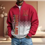 Maryland Terrapins Men’s Full Zip Waffle Knit Long Sleeve Sweatshirt