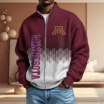 Minnesota Golden Gophers Men’s Full Zip Waffle Knit Long Sleeve Sweatshirt