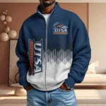 UTSA Roadrunners Men’s Full Zip Waffle Knit Long Sleeve Sweatshirt