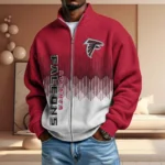 Atlanta Falcons Men’s Full Zip Waffle Knit Long Sleeve Sweatshirt