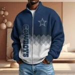 Dallas Cowboys Men’s Full Zip Waffle Knit Long Sleeve Sweatshirt