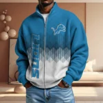 Detroit Lions Men’s Full Zip Waffle Knit Long Sleeve Sweatshirt