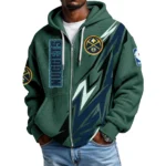 Denver Nuggets Men’s Waffle Knit Full Zip-Up Hoodie
