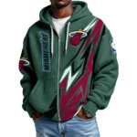 Miami Heat Men’s Waffle Knit Full Zip-Up Hoodie