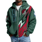 Portland Trail Blazers Men’s Waffle Knit Full Zip-Up Hoodie