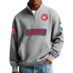 Atlanta Hawks Men’s Quarter Zip Pullover Sweatshirt Waffle Knit Pocket New 2026 Limited