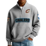Cleveland Cavaliers Men’s Quarter Zip Pullover Sweatshirt Waffle Knit Pocket New 2026 Limited