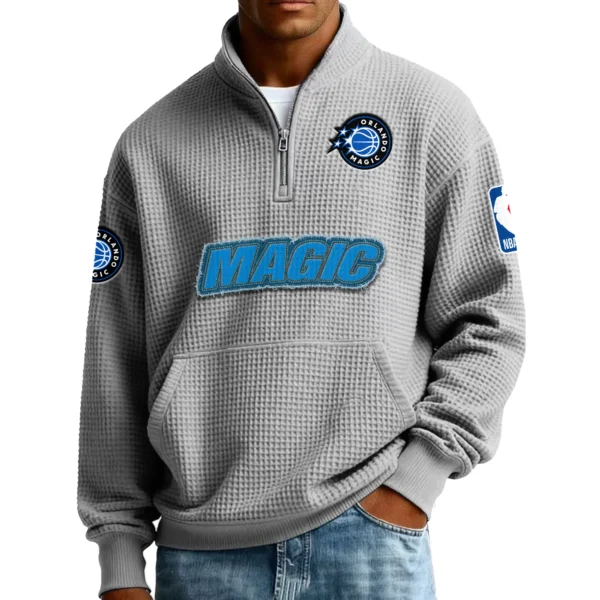 Orlando Magic Men’s Quarter Zip Pullover Sweatshirt Waffle Knit Pocket New 2026 Limited