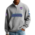 Sacramento Kings Men’s Quarter Zip Pullover Sweatshirt Waffle Knit Pocket New 2026 Limited