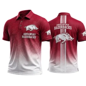 Arkansas Razorbacks Men’s Button Short Sleeve Polo Bottom Slit 2026 Limited