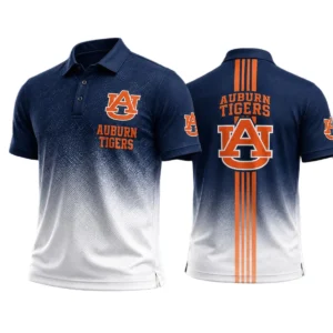 Auburn Tigers Men’s Button Short Sleeve Polo Bottom Slit 2026 Limited