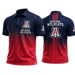 Arizona Wildcats Men’s Button Short Sleeve Polo Bottom Slit 2026 Limited