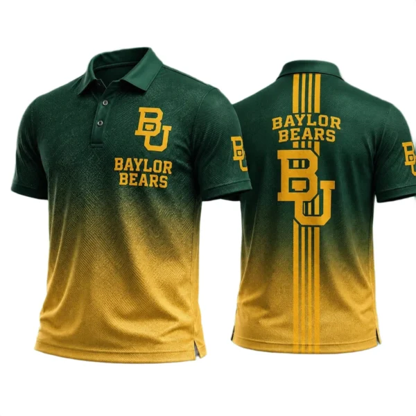 Baylor Bears Polo Bottom Slit Button Short Sleeve 2026 Limited For Men