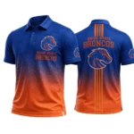 Boise State Broncos Men’s Button Short Sleeve Polo Bottom Slit 2026 Limited