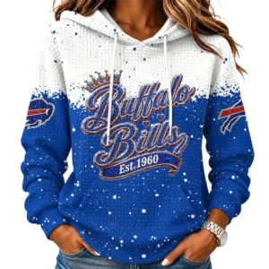 Buffalo Bills Women’s Waffle Pullover Hoodie New 2026 Limited