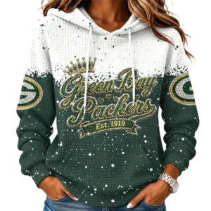 Green Bay Packers Women’s Waffle Pullover Hoodie New 2026 Limited
