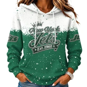 New York Jets Women’s Waffle Pullover Hoodie New 2026 Limited