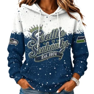 Seattle Seahawks Women’s Waffle Pullover Hoodie New 2026 Limited