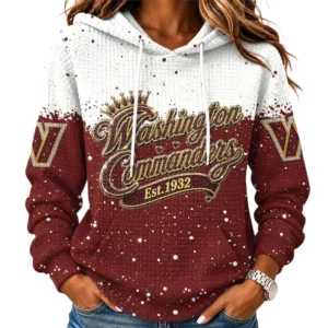 Washington Commanders Women’s Waffle Pullover Hoodie New 2026 Limited