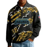 Jacksonville Jaguars Men’s Quarter Zip Pullover Sweatshirt Waffle Knit Pockets 2026 Limited