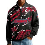 Kansas City Chiefs Men’s Quarter Zip Pullover Sweatshirt Waffle Knit Pockets 2026 Limited