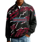 Tampa Bay Buccaneers Men’s Quarter Zip Pullover Sweatshirt Waffle Knit Pockets 2026 Limited