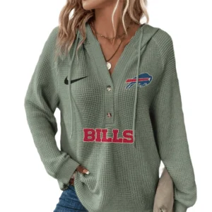 Buffalo Bills Women’s Waffle Knit V-Neck Hoodie