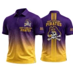 East Carolina Pirates Men’s Button Short Sleeve Polo Bottom Slit 2026 Limited