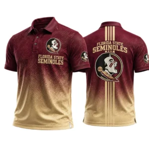 Florida State Seminoles Men’s Button Short Sleeve Polo Bottom Slit 2026 Limited