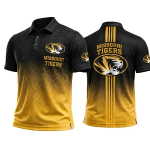 Missouri Tigers Men’s Button Short Sleeve Polo Bottom Slit 2026 Limited