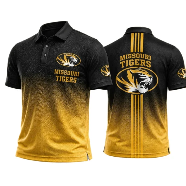 Missouri Tigers Men’s Button Short Sleeve Polo Bottom Slit 2026 Limited
