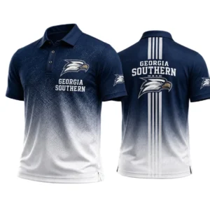 Georgia Southern Eagles Men’s Button Short Sleeve Polo Bottom Slit 2026 Limited