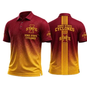 Iowa State Cyclones Men’s Button Short Sleeve Polo Bottom Slit 2026 Limited