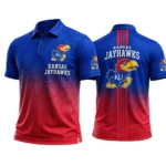 Kansas Jayhawks Men’s Button Short Sleeve Polo Bottom Slit 2026 Limited